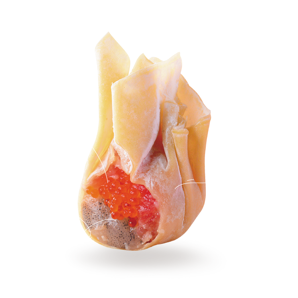鲜虾蟹籽云吞
