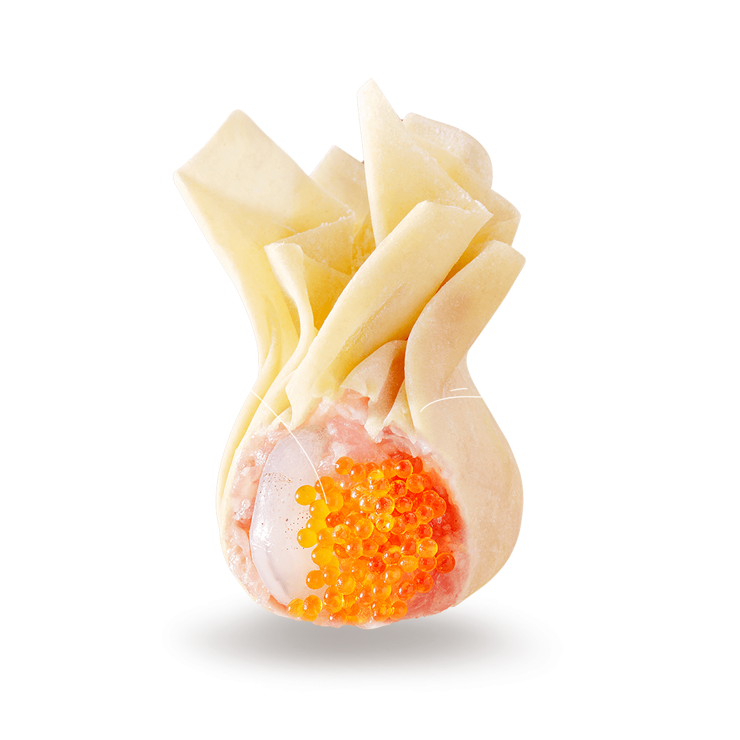 鲜虾蟹籽云吞