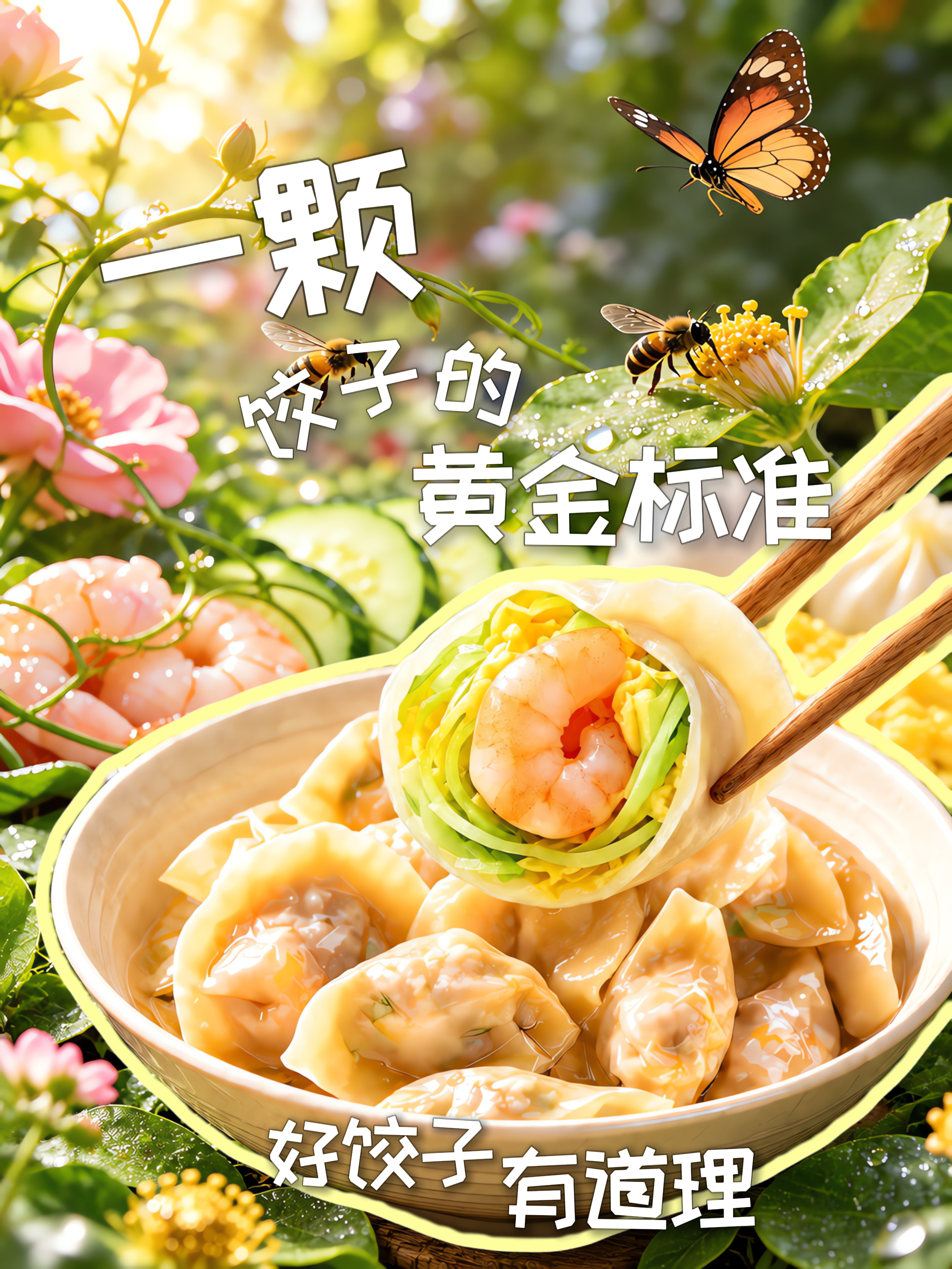 用一颗饺子的黄金标准打造的新品《黄瓜鸡蛋虾仁饺》，你吃过吗？